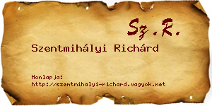 Szentmihályi Richárd névjegykártya